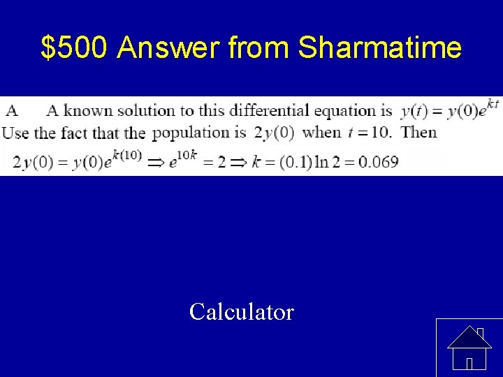 $500 Answer from Sharmatime Calculator 