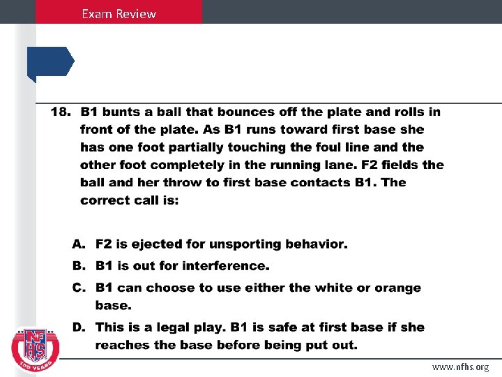 Exam Review www. nfhs. org 