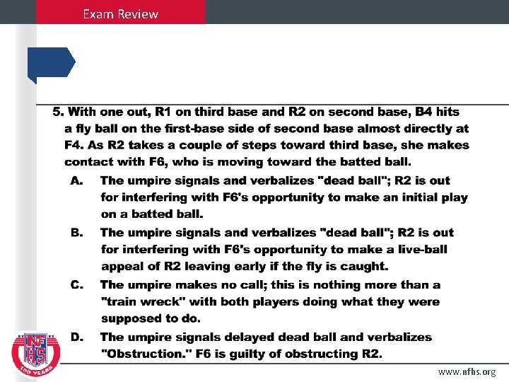 Exam Review www. nfhs. org 