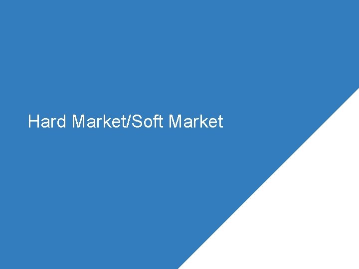 Hard Market/Soft Market Hard Market/Soft Market