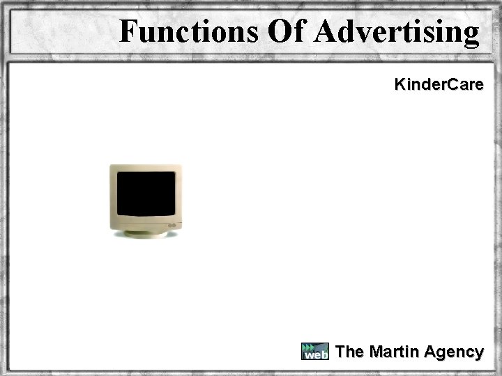 Functions Of Advertising Kinder. Care The Martin Agency 