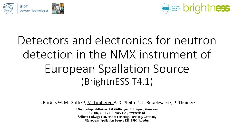 RD 51 Detectors and electronics for neutron detection in the NMX instrument of European