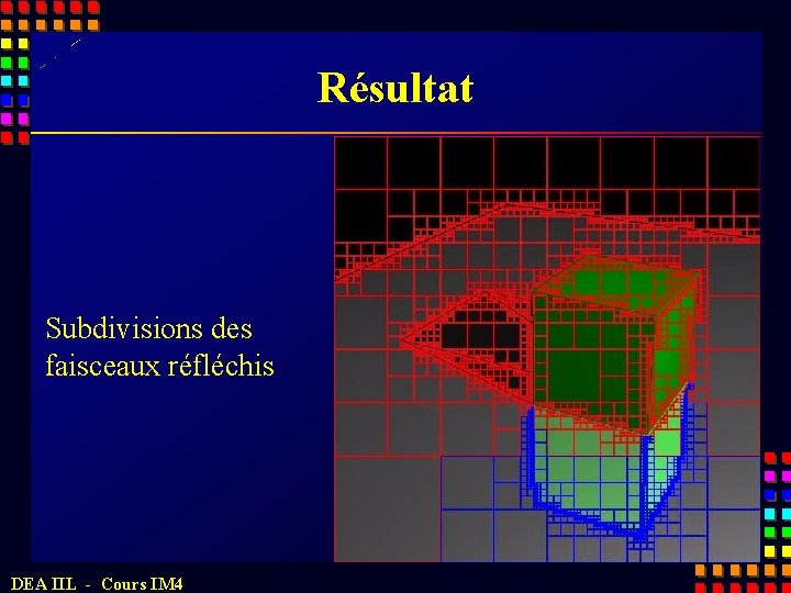 Résultat Subdivisions des faisceaux réfléchis DEA IIL - Cours IM 4 