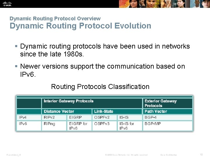 Dynamic Routing Protocol Overview Dynamic Routing Protocol Evolution § Dynamic routing protocols have been