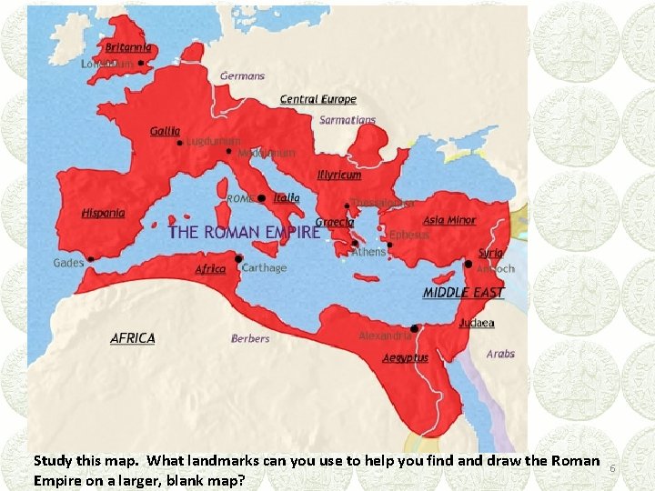 Study this map. What landmarks can you use to help you find and draw