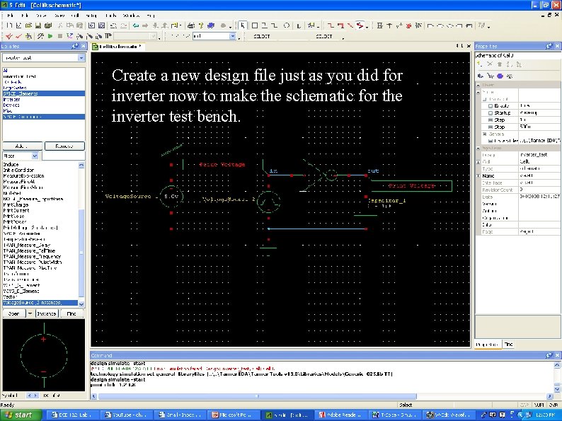 Create a new design file just as you did for inverter now to make