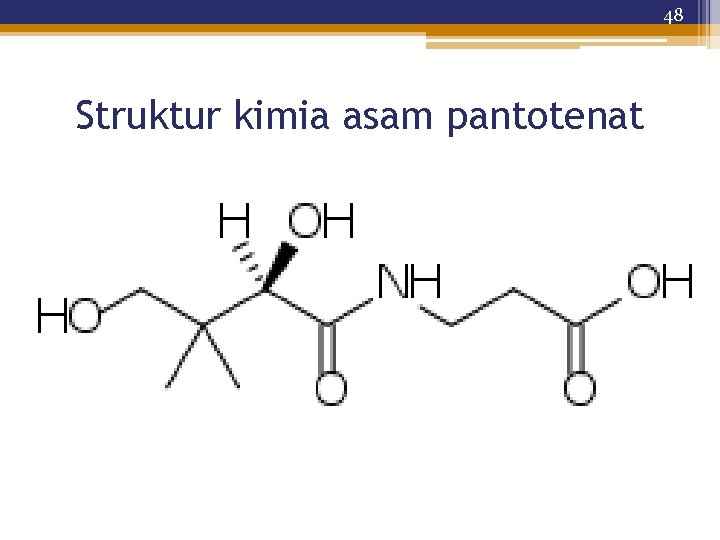 48 Struktur kimia asam pantotenat 