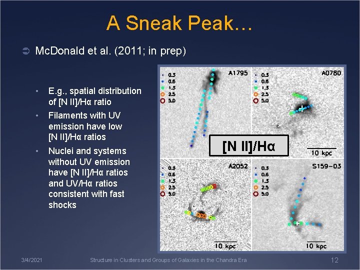 A Sneak Peak… Ü Mc. Donald et al. (2011; in prep) • E. g.