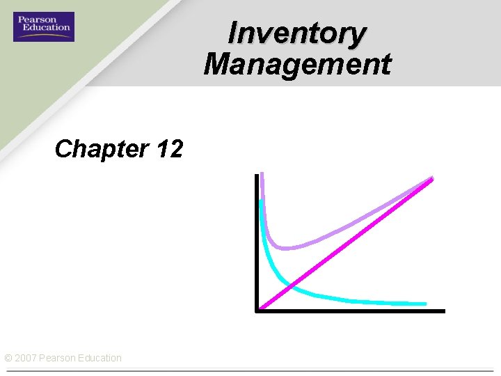 Inventory Management Chapter 12 © 2007 Pearson Education 