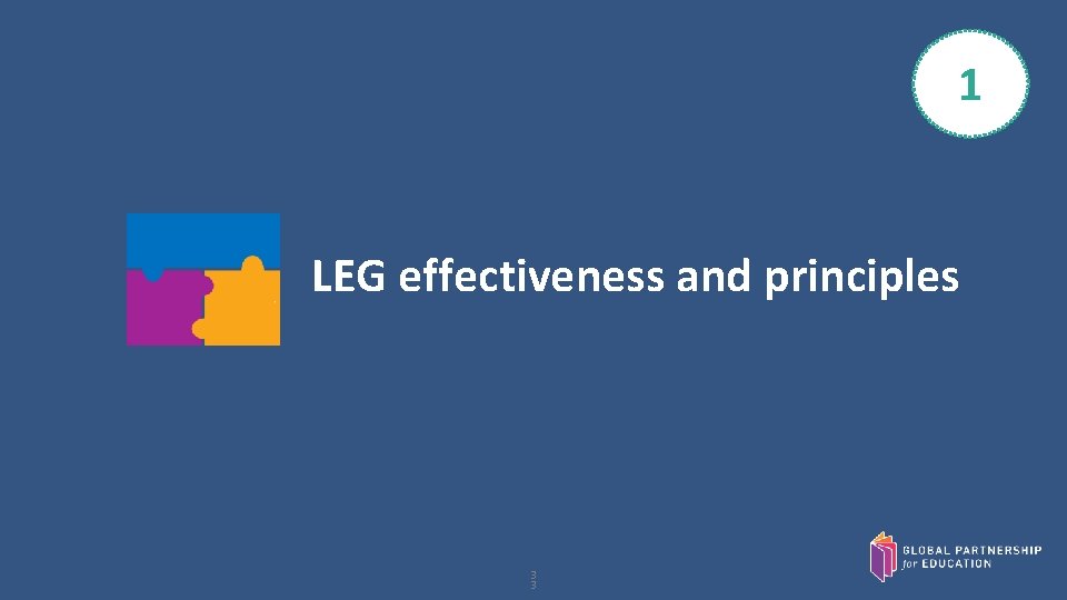 1 LEG effectiveness and principles 3 3 
