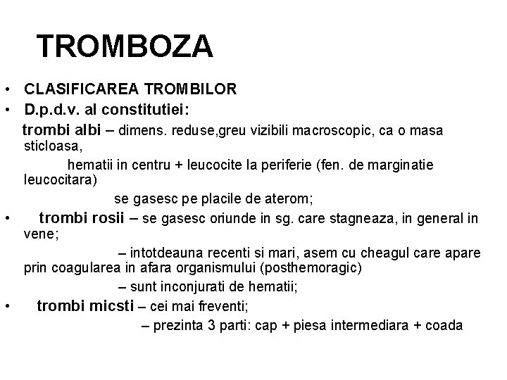 varicoza tromboza celula