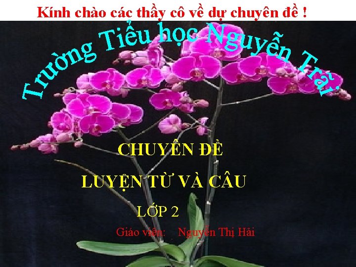 Kính chào các thầy cô về dự chuyên đề ! CHUYÊN ĐỀ LUYỆN TỪ