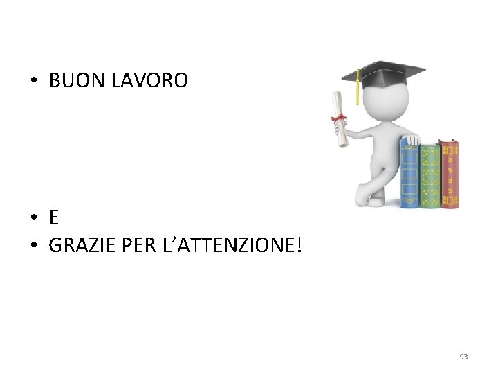 • BUON LAVORO • E • GRAZIE PER L’ATTENZIONE! 93 • BUON LAVORO • E • GRAZIE PER L’ATTENZIONE! 93