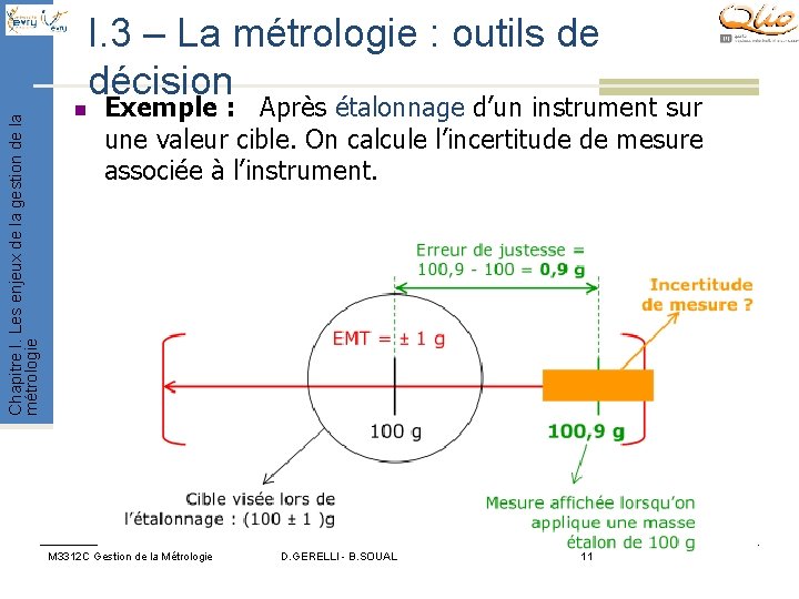Chapitre I. Les enjeux de la gestion de la métrologie n I. 3 – Chapitre I. Les enjeux de la gestion de la métrologie n I. 3 –
