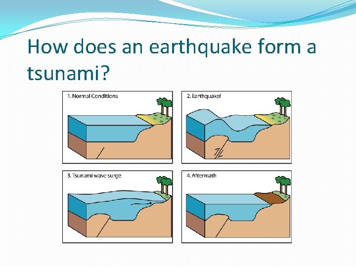 How does an earthquake form a tsunami? 