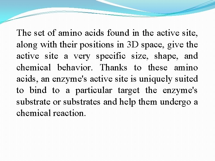 The set of amino acids found in the active site, along with their positions