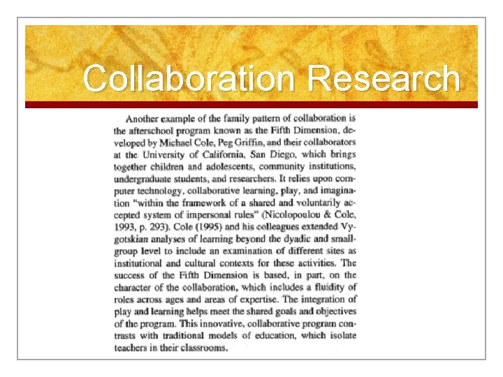 Collaboration Research 