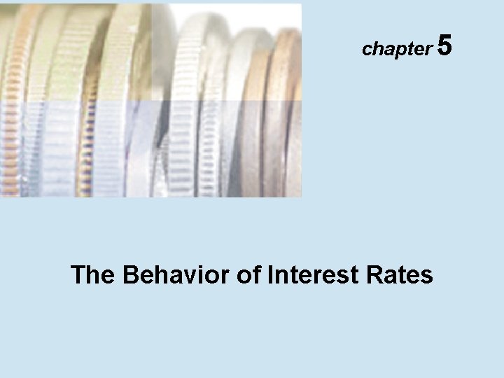 chapter 5 The Behavior of Interest Rates 