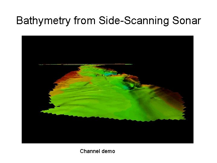 Bathymetry from Side-Scanning Sonar Channel demo 