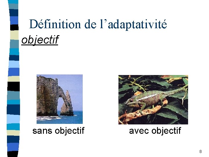 Définition de l’adaptativité objectif sans objectif avec objectif 8 