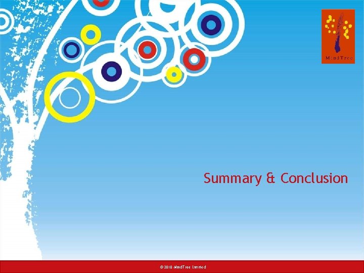 Summary & Conclusion ©© 2008 2010 Mind. Tree. Consulting Limited 