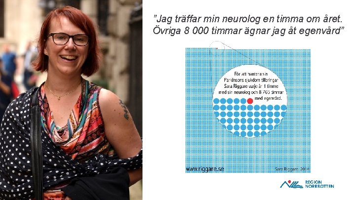”Jag träffar min neurolog en timma om året. Övriga 8 000 timmar ägnar jag