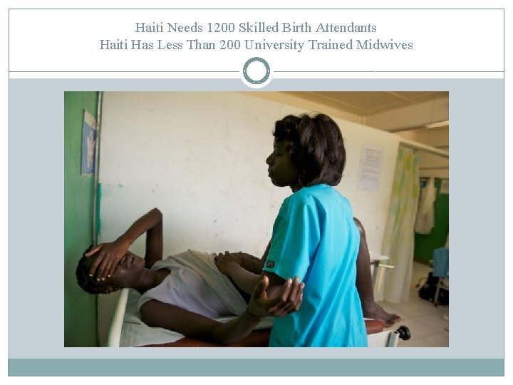 Haiti Needs 1200 Skilled Birth Attendants Haiti Has Less Than 200 University Trained Midwives