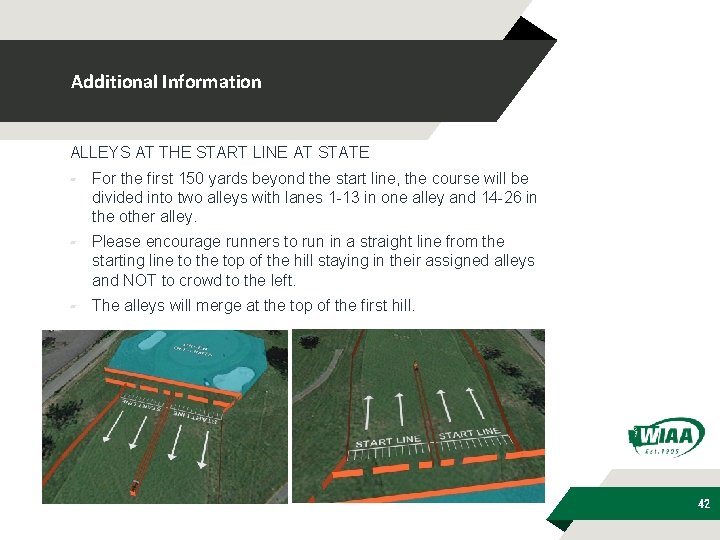 Additional Information ALLEYS AT THE START LINE AT STATE ▰ For the first 150