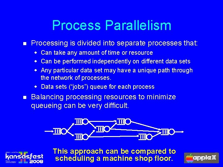 Process Parallelism n Processing is divided into separate processes that: w Can take any