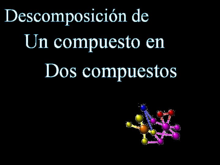 Descomposición de Un compuesto en Dos compuestos 