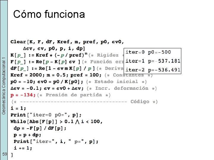 Geomecánica Computacional 1 Cómo funciona 59 