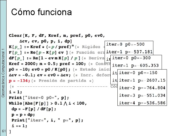 Geomecánica Computacional 1 Cómo funciona 61 