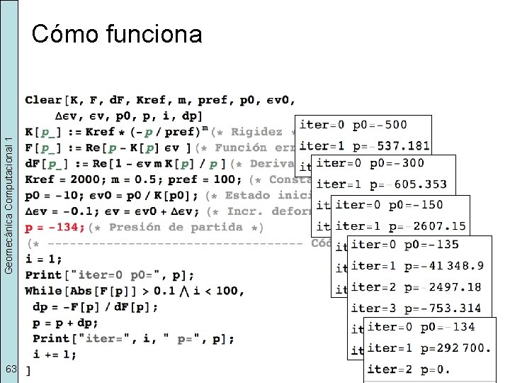 Geomecánica Computacional 1 Cómo funciona 63 