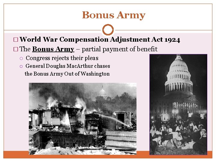 Bonus Army � World War Compensation Adjustment Act 1924 � The Bonus Army –