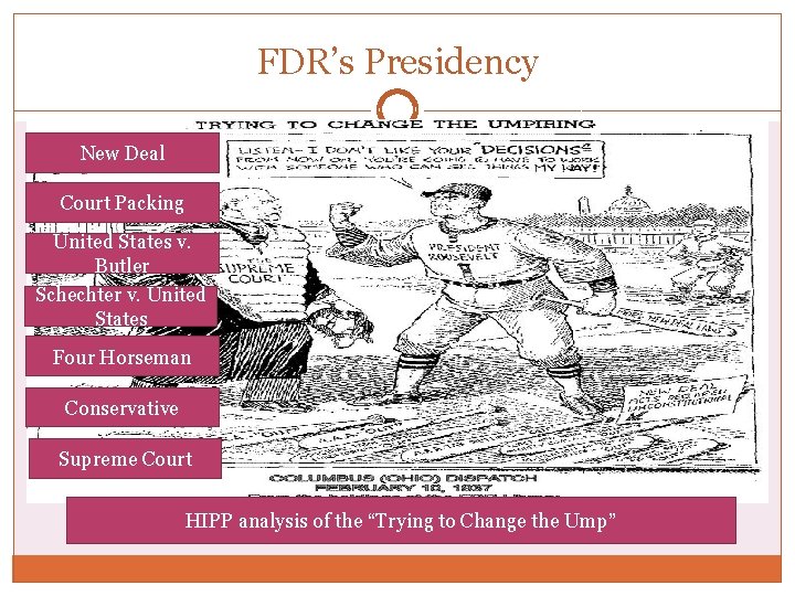 FDR’s Presidency New Deal Court Packing United States v. Butler Schechter v. United States