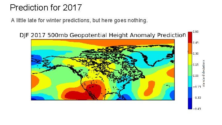 Prediction for 2017 A little late for winter predictions, but here goes nothing. 
