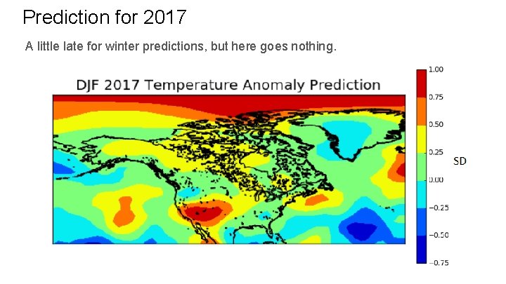 Prediction for 2017 A little late for winter predictions, but here goes nothing. 