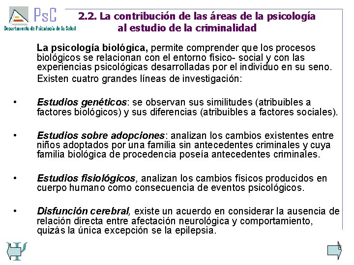 2. 2. La contribución de las áreas de la psicología al estudio de la