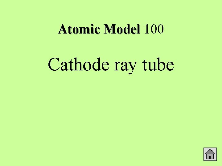 Atomic Model 100 Cathode ray tube 