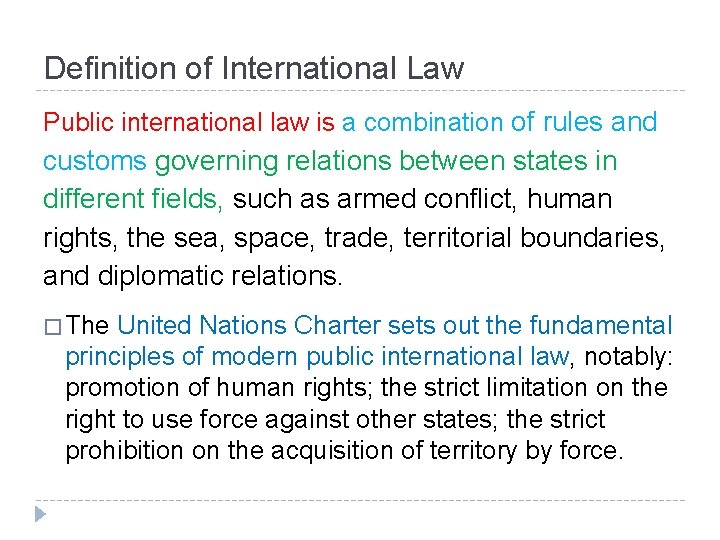 International Law History and Nature Introduction Where does