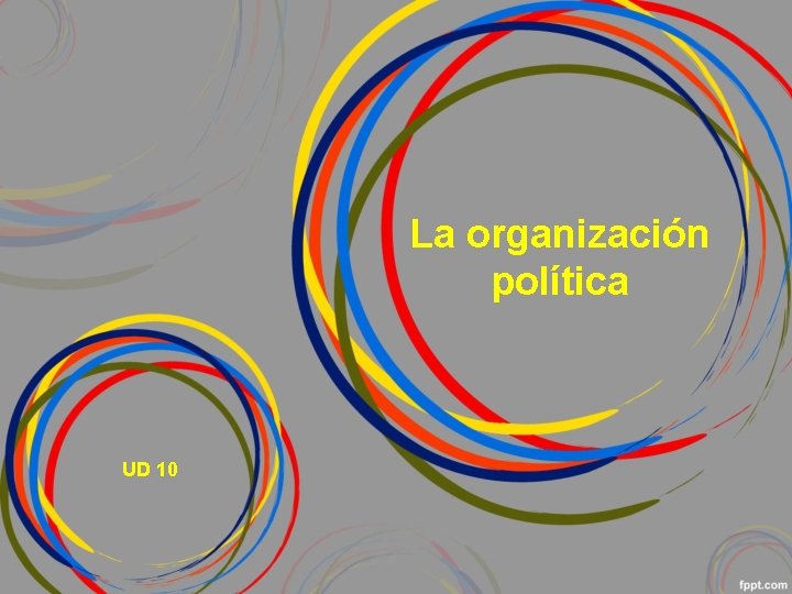 La organización política UD 10 