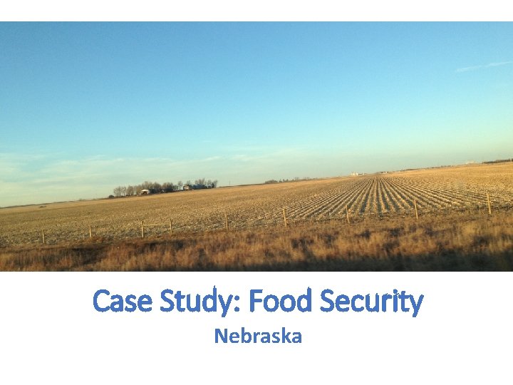 Case Study: Food Security Nebraska 