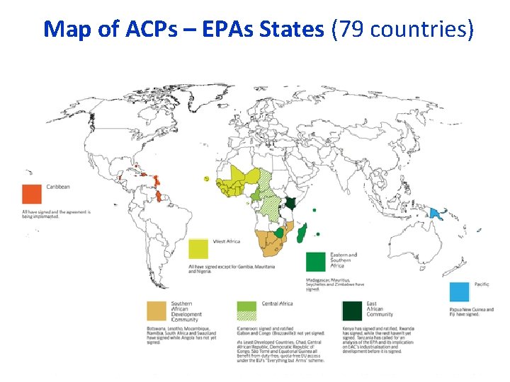 Map of ACPs – EPAs States (79 countries) 