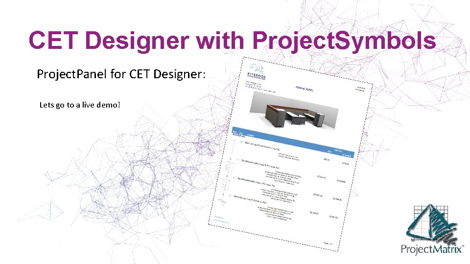 CET Designer with Project. Symbols Project. Panel for CET Designer: Lets go to a