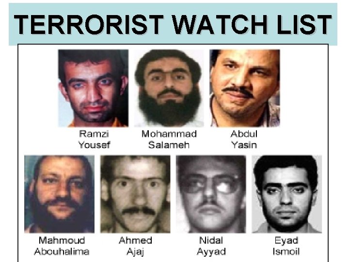 TERRORIST WATCH LIST 