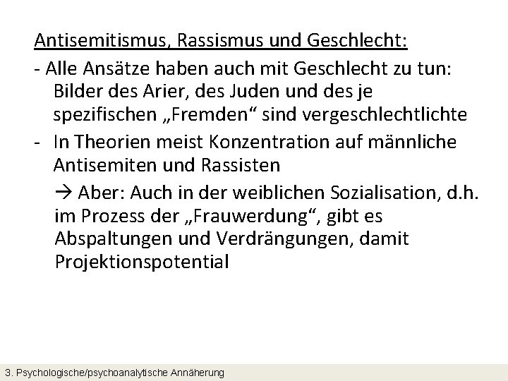 Antisemitismus, Rassismus und Geschlecht: - Alle Ansätze haben auch mit Geschlecht zu tun: Bilder