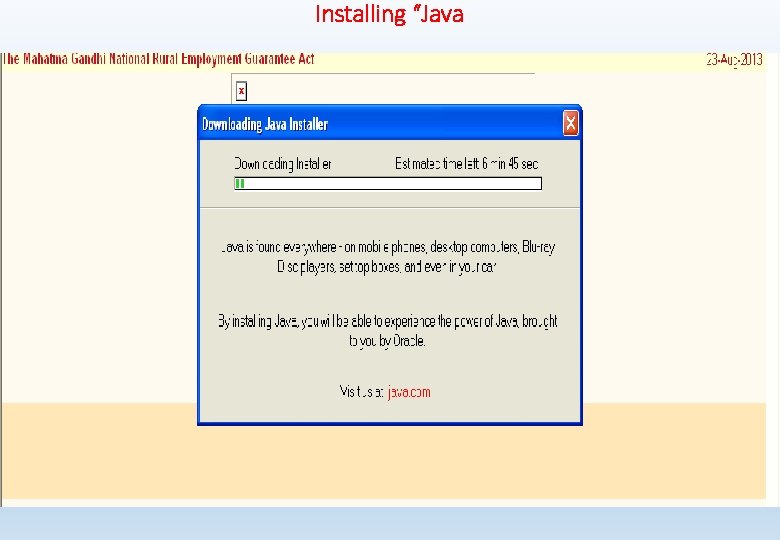 Installing “Java 