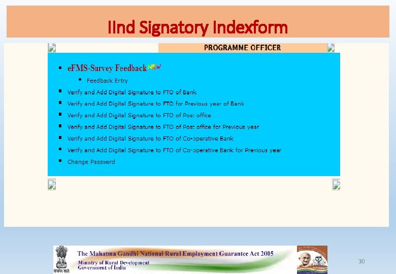 IInd Signatory Indexform 30 