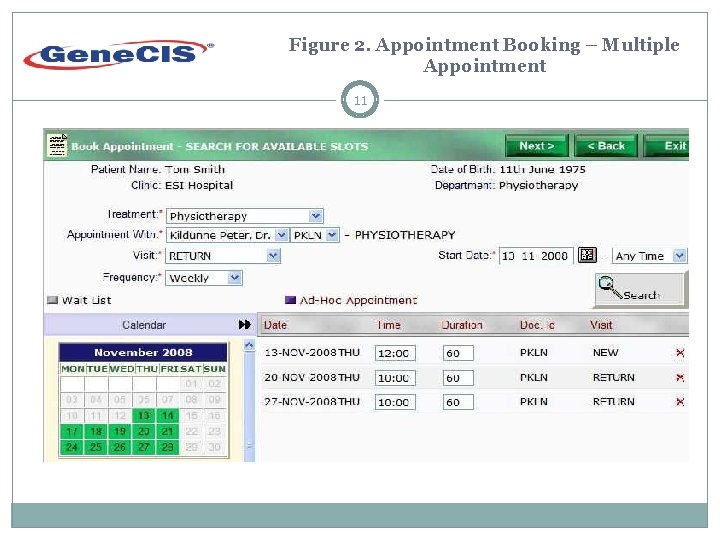 Figure 2. Appointment Booking – Multiple Appointment 11 