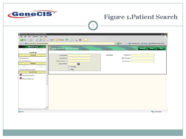 Figure 1. Patient Search 7 